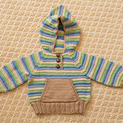 Striped Hoodie & Hat in Tahki Yarns Cotton Classic