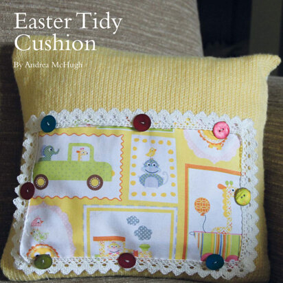 Easter Tidy Cushion in Rowan Baby Merino Silk DK