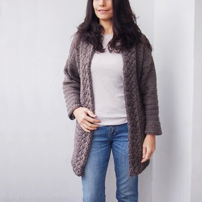 Celtic cable cardigan