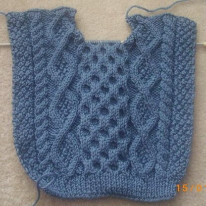 Bruadair aran sweater for baby and toddler