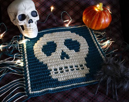 Halloween Mosaic Square - Scary Skull