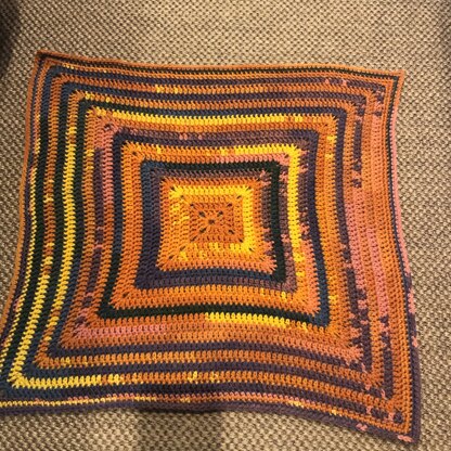 Orange, Purple, Pink, Green and Yellow Chunky Baby Blanket