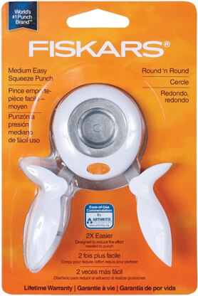 Fiskars Squeeze Punch Medium - Round 'n Round, 1"