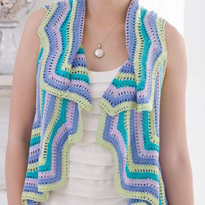 Rippling Vest in Aunt Lydia's Bamboo Crochet Thread Size 10 - LC2428 - Downloadable PDF
