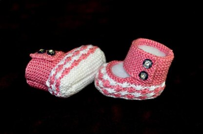 Daisy Stars Baby Booties