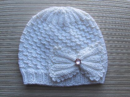 Small Drops Stitch Hat for a Girl