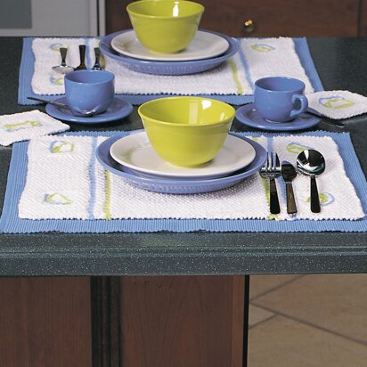 Place Mats & Coasters in Lily Sugar 'n Cream Solids