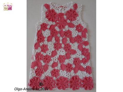 Crochet lace dress for girls