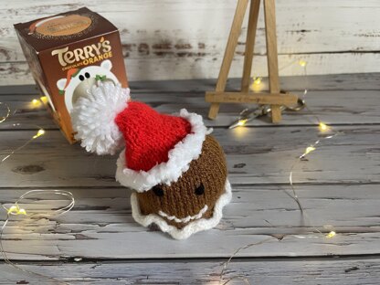 Gingerbread Man Chocolate Orange Cover Knitting Pattern