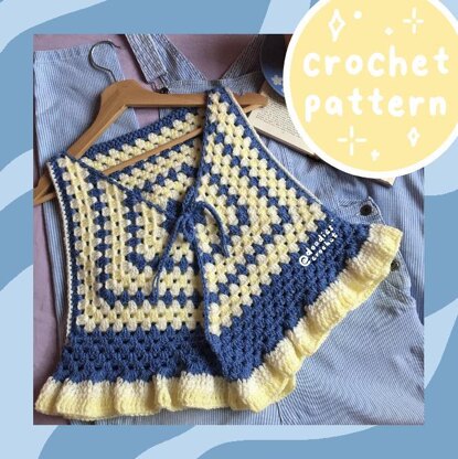 The Paisley Waistcoat | Crochet 70s Granny Square Waistcoat PDF Pattern