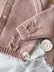 Round neck raglan sleeve cardi with cabled owls - P079