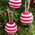 Striped Christmas Bauble Knitting Pattern - Christmas Knitting Pattern.