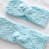 Twisted Headband Knitting Pattern, Diamond Lace Stitch