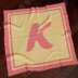 Letter K Name C2C crochet baby blanket pattern | 2 colors design