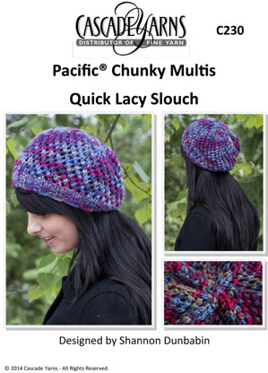 Quick Lacy Slouch in Cascade Pacific Chunky Multis - C230