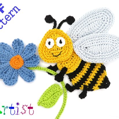 Bumblebee Crochet applique pattern