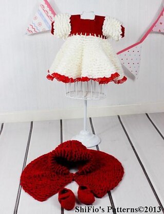 Cape & Dress Baby Crochet Pattern #162