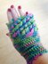 Dragon Scale / Crocodile Stitch Fingerless Mittens