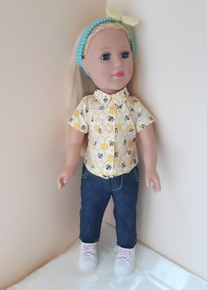 Lemon Bow Headband for Doll