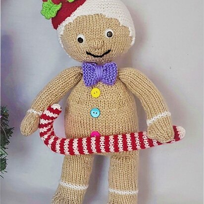 Gingerbread Man & Candy Cane oy or Christmas Decoration 37cm LH026