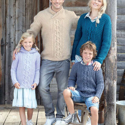 Knitted Sweaters in Hayfield Bonus Aran with Wool - 7255 - Downloadable PDF