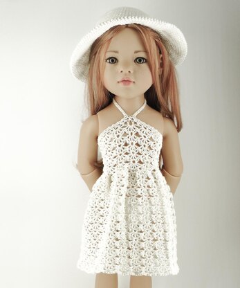 GOTZ 18/19" Doll Margaret Dress & Bow Hat