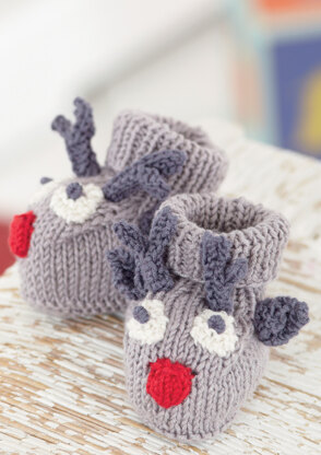 Babies Bootees in Sirdar Snuggly Baby Bamboo DK - 4586 - Downloadable PDF