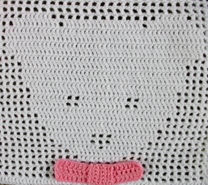 Teddy Face Filet Baby Blanket