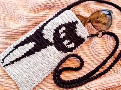 Mobile phone crossbody shoulder bag crochet pattern T25