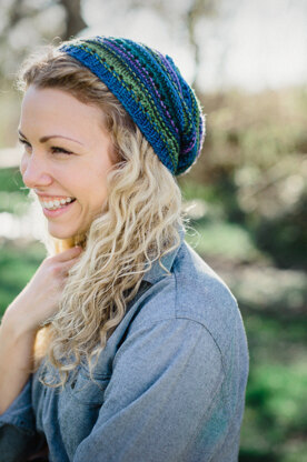 Candystripe Slouch Hat in SweetGeorgia Superwash Worsted - Downloadable PDF