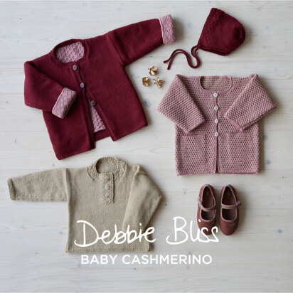 Rhubarb and Custard - Layette Knitting Pattern For Toddlers in Debbie Bliss Baby Cashmerino by Debbie Bliss