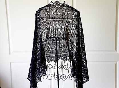 Rectangle lace shawl "Lenja"