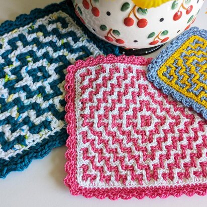 Bullseye Woven Hot Pad & Coaster