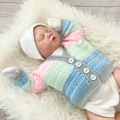 Baby Cardigan Crochet Pattern #497