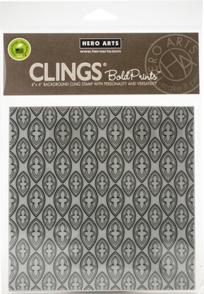 Hero Arts Background Cling Stamp 6"X6" - Trefoil Bold Prints