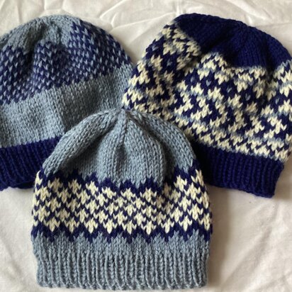 The Little Blue Beanie Hat 3 in 1 - knitting pattern