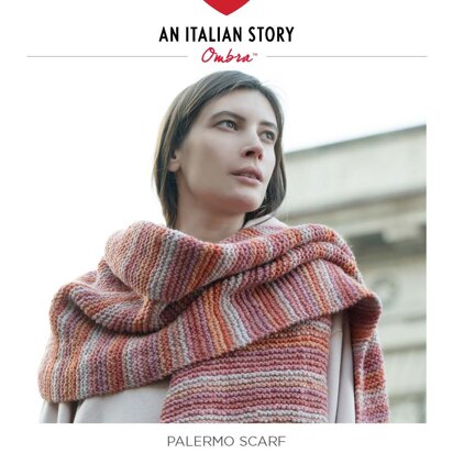 Palermo Scarf in Red Heart Ombra - LM6047 - Downloadable PDF