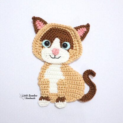 Snowshoe Cat Applique