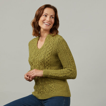 #1356 McIntosh - Sweater Knitting Pattern for Women in Valley Yarns Hampden - knitting pattern