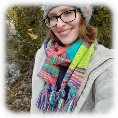 Warmed Squared Knit Scarf