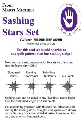 Marti Michell Sashing Star Set Quilting Template