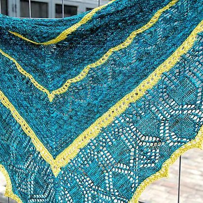 Curlew over Salcombe, shawl - knitting pattern