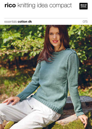 Long and Short Sleeved Sweater in Rico Essentials Cotton DK - 075