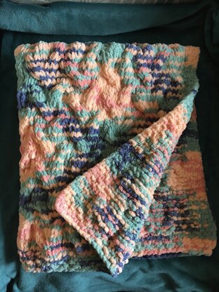 Peach Multi baby blanket