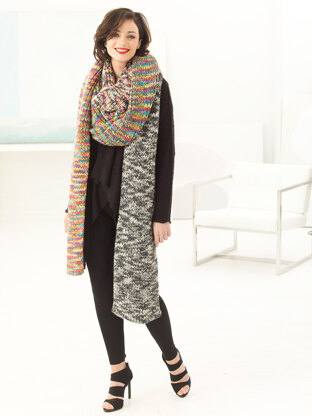 Iris Super Scarf in Lion Brand Color Waves - L60187 - Downloadable PDF