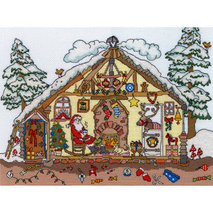 Bothy Threads Cut Thru' Christmas Bothy Cross Stitch Kit - 36cm x 26cm