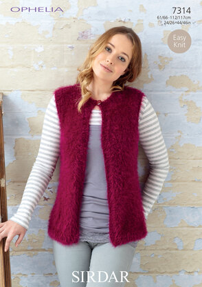 Gilets in Sirdar Ophelia - 7314 - Downloadable PDF