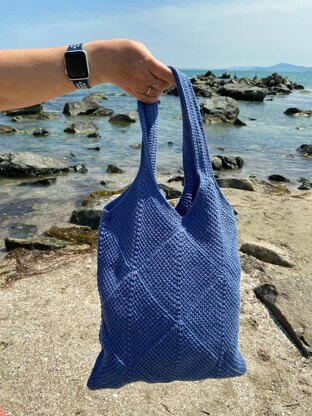 Tote Bag "Breeze" (tunisian crochet)