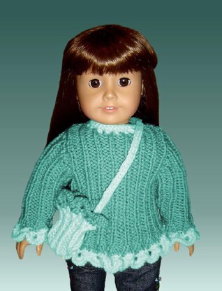 Fits American Girl Doll, Scalloped Trim 006
