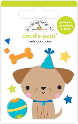 Doodlebug Doodle-Pops 3D Stickers - Happy Birthday, Party Time